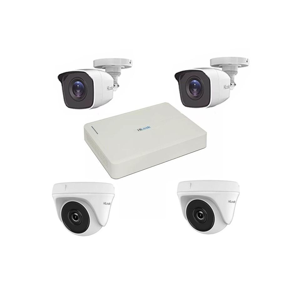 Kit Vidéosurveillance à 4 Caméras 2MP Hilook DVR ensemble complet